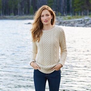 LL Bean Signature Cotton Fisherman Tunic Sweater M